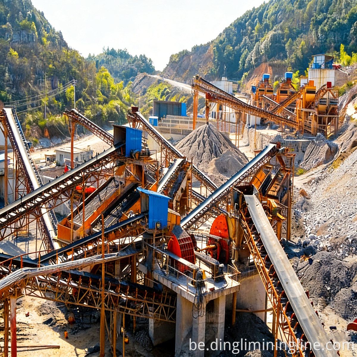 Стацыянарная камнедрабнільная лінія магутнасцю 2000 TPH 2000 TPH Fixed Stone Crushing Line